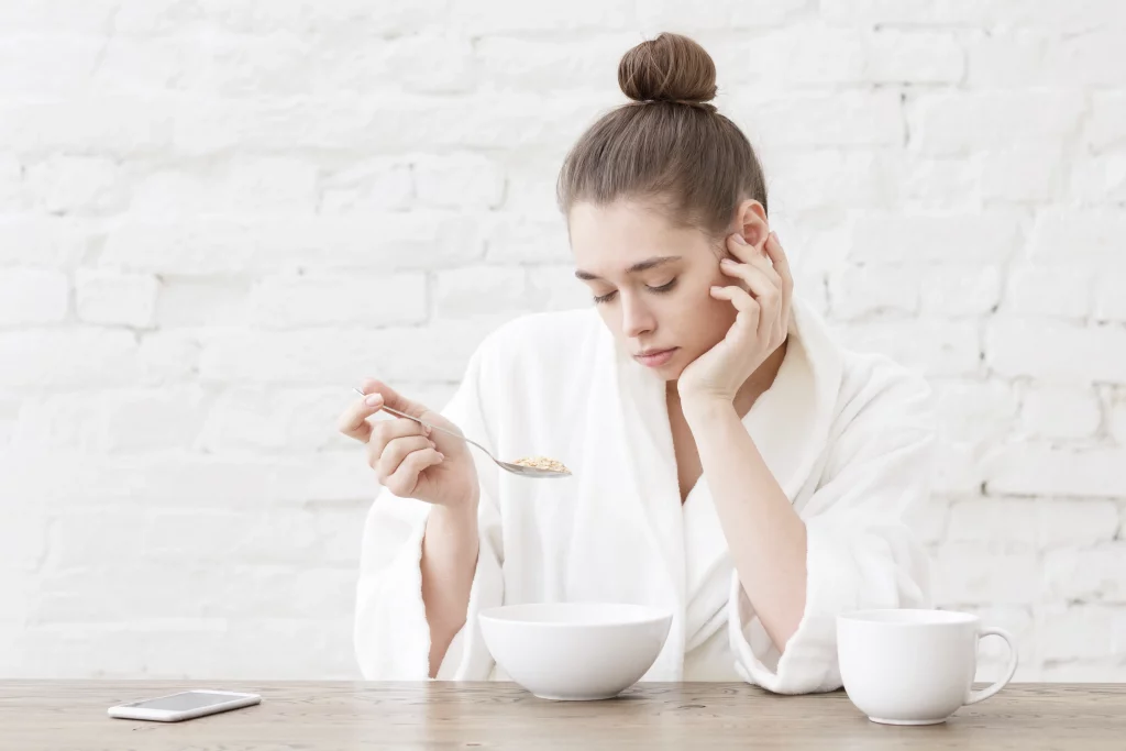 woman with ARFID and a lack of interest in food