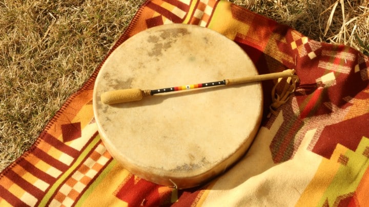 native traditions spiritual treatment | a drum and a drumstick